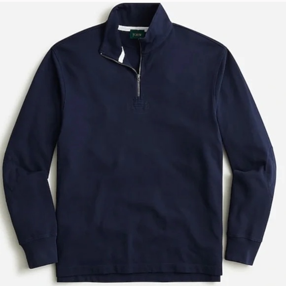 NWT J.Crew Half-Zip Rugby Shirt Navy Blue XXL
